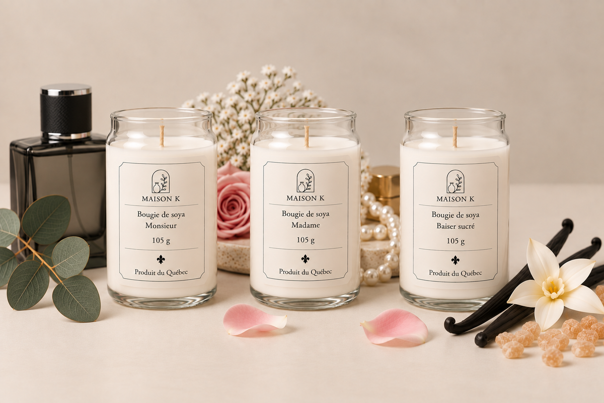 Ensemble découverte de 3 bougies de soya