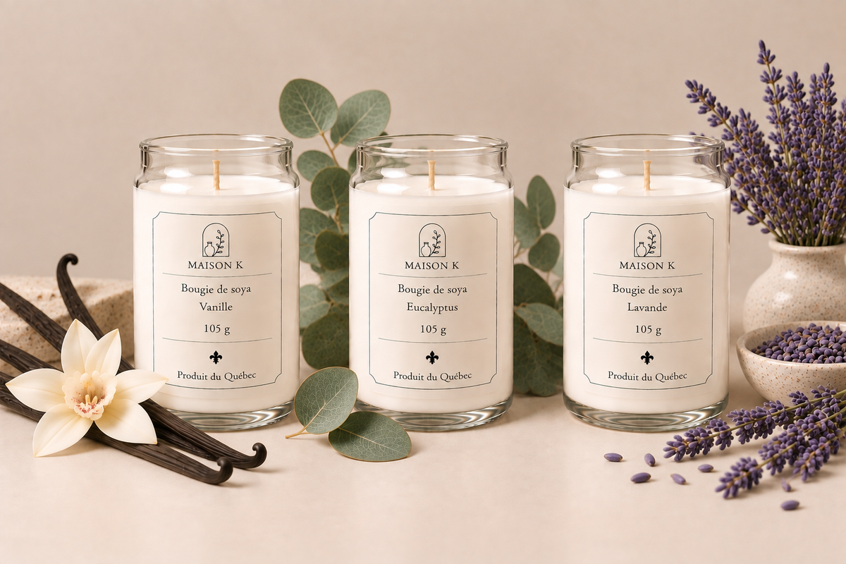 Ensemble découverte de 3 bougies de soya