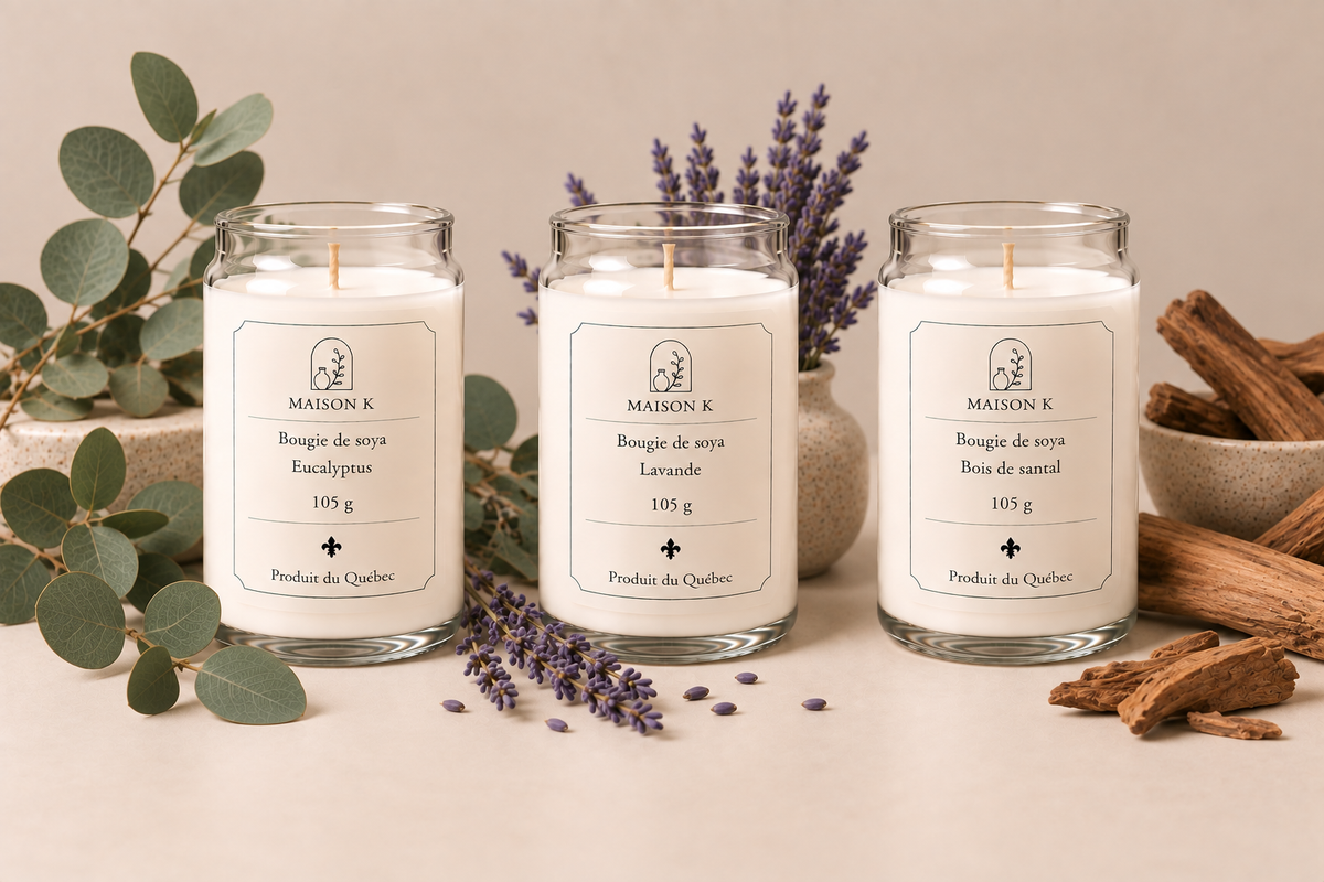 Ensemble découverte de 3 bougies de soya