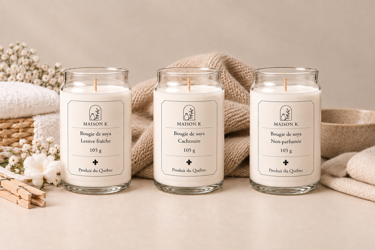 Ensemble découverte de 3 bougies de soya